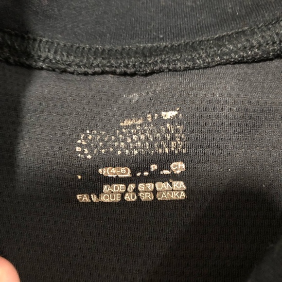 Nike Pro Black/Pink Short Sleeve T-shirt - Size S (4-6) - Picture 3 of 5